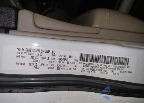 2014 Jeep Grand Cherokee Laredo из США, поврежденный, VIN 1C4RJFAG8EC120959